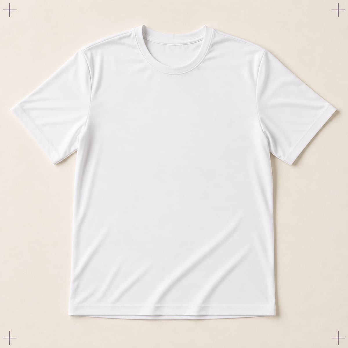 Sublimation Tee 150 g/m², an unprinted blank photographed flat.